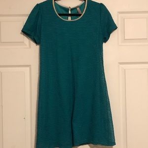 Turquoise Short Sleeve Dress